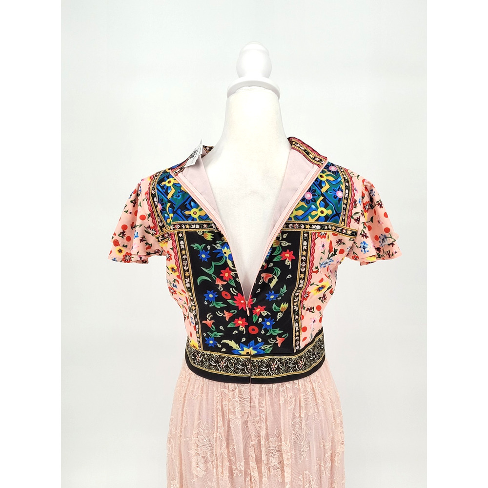 Vicky and Lucas Boho Multicolor Maxi Tiered Dress Size S Prairie Artsy Eclectic - Picture 9 of 11